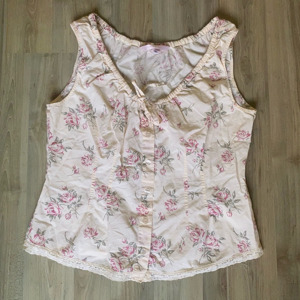 Victoria's Secret Yellow Floral Tank Top